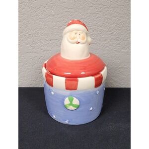 Greenbrier International Royal Norfolk Santa Ceramic/Porcelain Jar Canister
